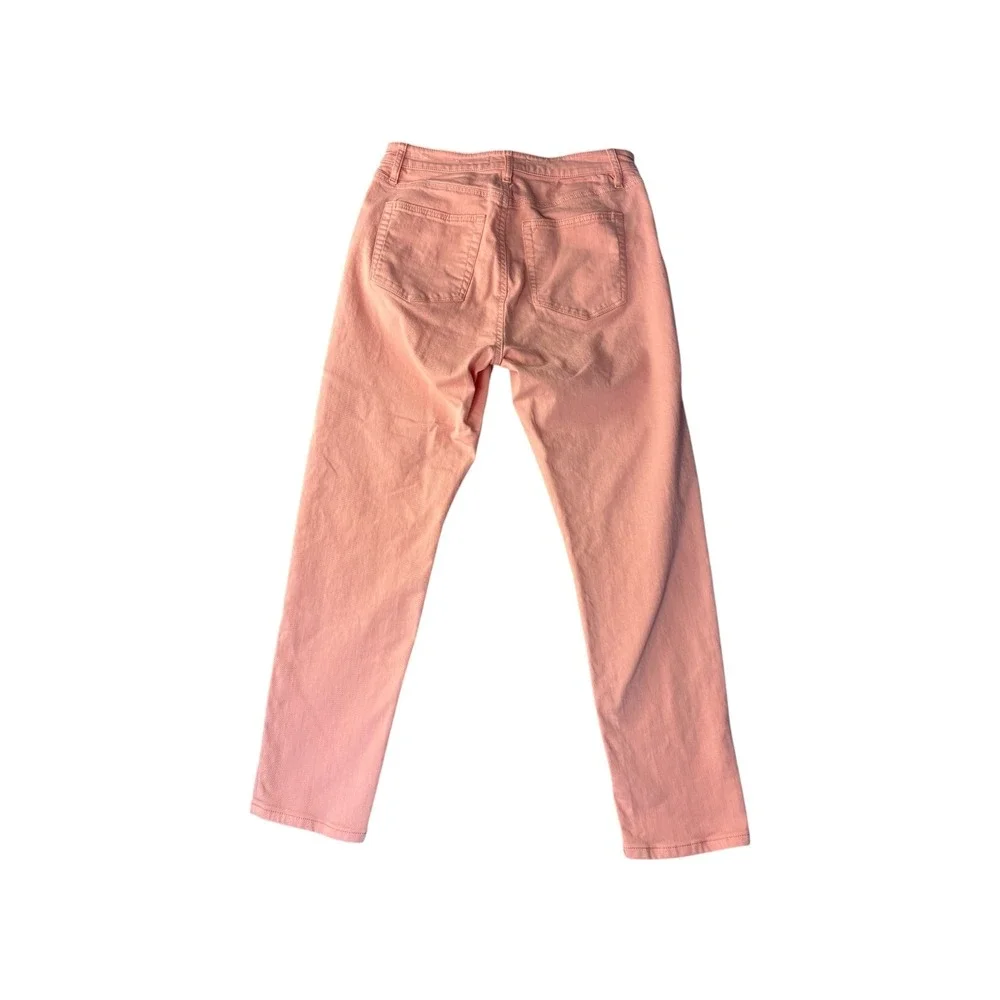 LOFT Marisa‎ Fit Cropped Straight Leg Jeans Peach Coral Color Size 29x8